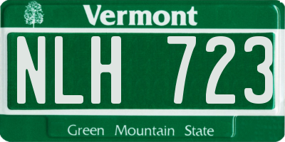 VT license plate NLH723