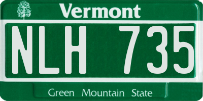VT license plate NLH735