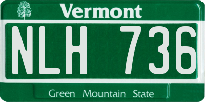 VT license plate NLH736