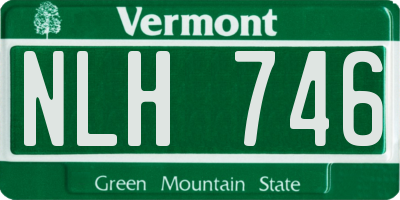 VT license plate NLH746