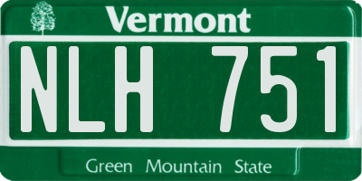 VT license plate NLH751