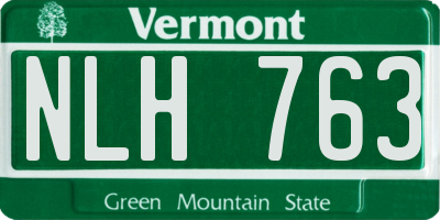 VT license plate NLH763
