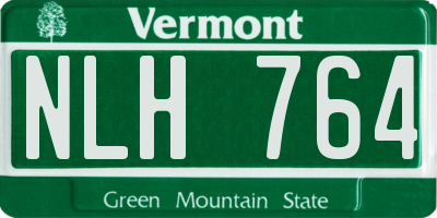 VT license plate NLH764