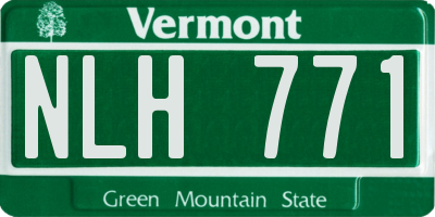 VT license plate NLH771