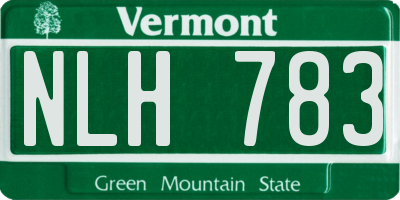 VT license plate NLH783