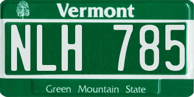 VT license plate NLH785