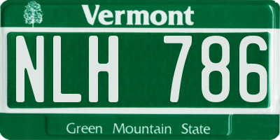 VT license plate NLH786