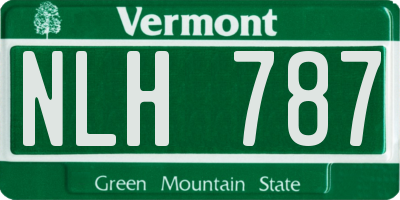 VT license plate NLH787