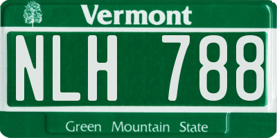 VT license plate NLH788