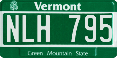VT license plate NLH795