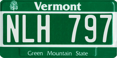 VT license plate NLH797