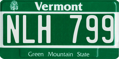 VT license plate NLH799