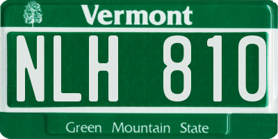 VT license plate NLH810