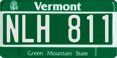 VT license plate NLH811