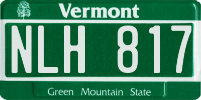 VT license plate NLH817