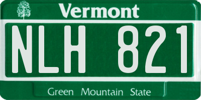 VT license plate NLH821