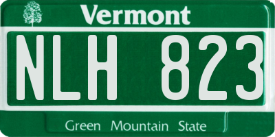 VT license plate NLH823