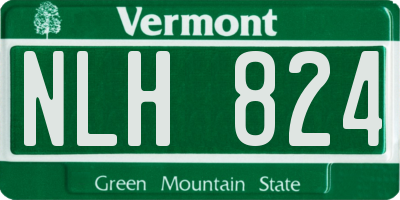 VT license plate NLH824