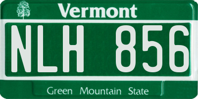 VT license plate NLH856