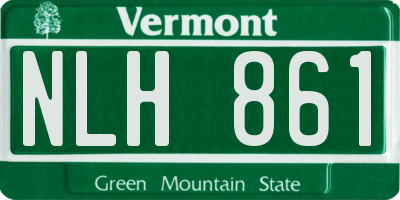 VT license plate NLH861