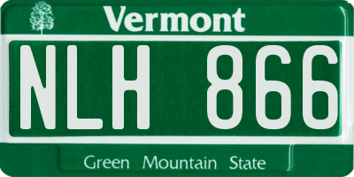 VT license plate NLH866