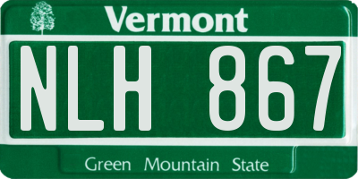 VT license plate NLH867