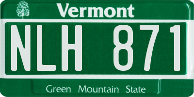 VT license plate NLH871