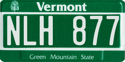 VT license plate NLH877