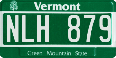 VT license plate NLH879