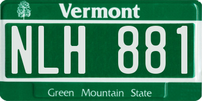 VT license plate NLH881