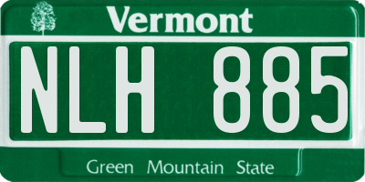 VT license plate NLH885