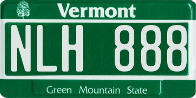 VT license plate NLH888