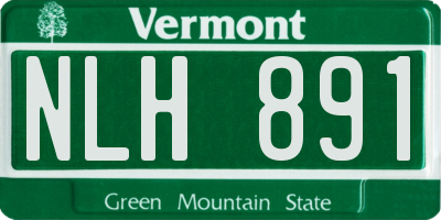 VT license plate NLH891