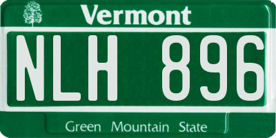 VT license plate NLH896