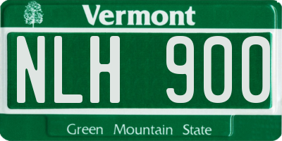 VT license plate NLH900