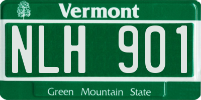 VT license plate NLH901