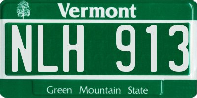 VT license plate NLH913