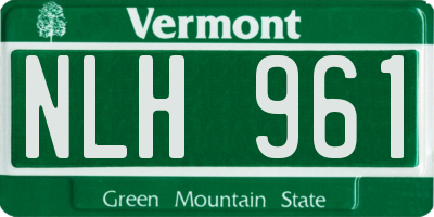 VT license plate NLH961