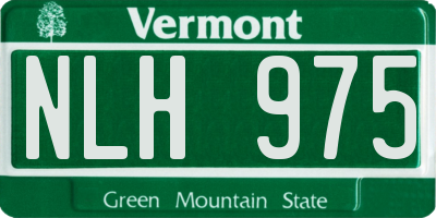 VT license plate NLH975