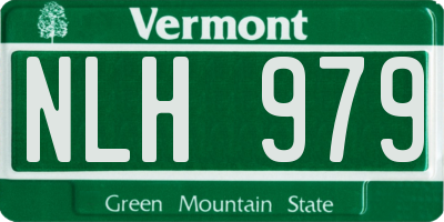 VT license plate NLH979