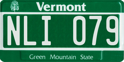 VT license plate NLI079