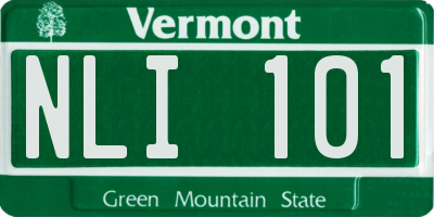 VT license plate NLI101