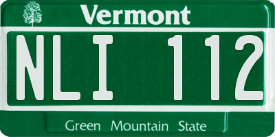 VT license plate NLI112