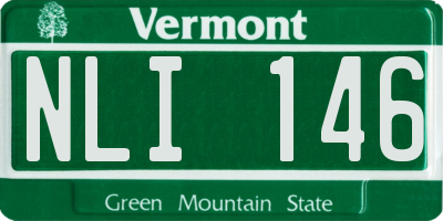 VT license plate NLI146