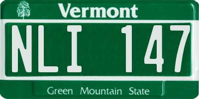 VT license plate NLI147