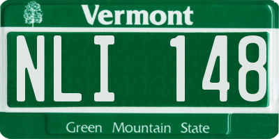 VT license plate NLI148