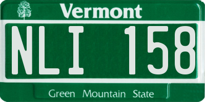 VT license plate NLI158