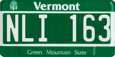 VT license plate NLI163