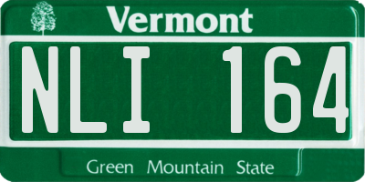 VT license plate NLI164