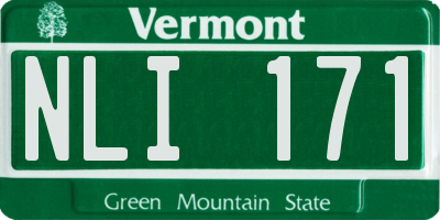 VT license plate NLI171